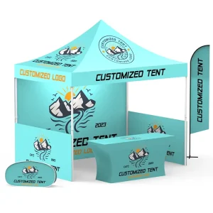 HLY 10×10′ Fold Easy Pop up Trade Show Tent Portable Outdoor Waterproof Custom Printed 10X10 Advertising Tent