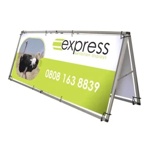 HLY Customized Branded Double Sided Printed Horizontal Square Banner Rectangle Pop up a Frame Banner for Advertising Event