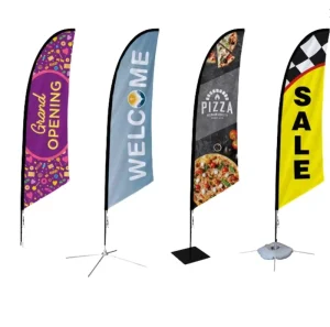 HULI Custom Promotional Flying Waterproof Polyester Pennant Type Fiberglass Flagpole Teardrop Banner High Resolution