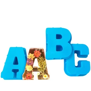 HY 4 Inch Large 3D Alphabet Letter Mold for Epoxy Resin Art DIY Crafts Decoration