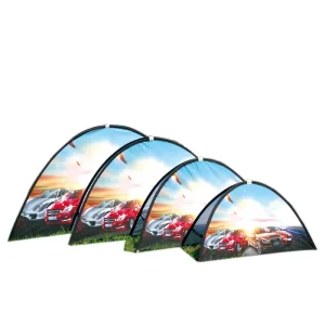 Half Moon Frame Banner Stand Display Size for Displaying for Sport Events Signage Easy to Set up and Carry Foldable Banner Custo