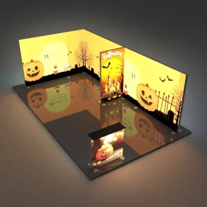 Halloween 3*6m Trade Show Backdrop Display Led Tension Fabric Seg Light Box Sign Textile Lightbox for Exhibition Booth
