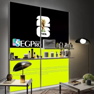 Halloween Retail Advertising Fabric Lightbox with Shelves Portable Promotion Toolless SEG Graphic Light Box Backdrop