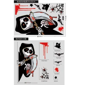 Halloween Window Clings Decals for Window Glass Halloween Static Window Stickers