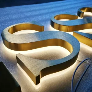 Halo-Lit Stainless Steel Channel Letters LED IP65 Waterproof for Hotel Lobby Storefront Sign Fabricators OEM ODM