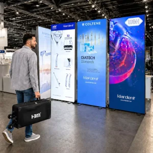 Hand Carry Portable Banner Stand Double Face LED Light Box Illuminated Advertising Sign Easy Installation for Trade Show Events