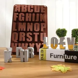 Hand Made Letters Number Alphabet Shaped Silicone Cake Mold Soap Mold for Candle Soap Epoxy Resin Cake Chocolate Concrete