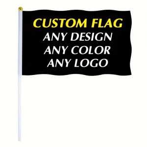 Hand Waving Stick Handheld Flag Custom Size Hand Held Flags Hand Flag