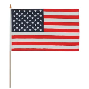 Hand-held Polyester Flags 209 Countries Small National Flags Plastic Poles for Parades School Sports Festivals Eco-Friendly
