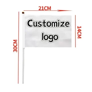 Hand-held Rectangle Colorful Flags for Events Performances Outdoor Advertising Custom Logo and Size and Design