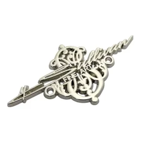 Handbag Metal Hollow Plate Accessories Gold Plated Alloy Label Metal Logo Tags for Abaya