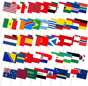 Handheld International Flag National Flag Suitable for Parades Football Matches International Events classroom Decorations