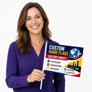 Handheld Waving Flag Factory Price 100% Polyester 8×12 Inch Portable