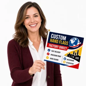 Handheld Waving Flag Personalized Customized Knitted Polyester 14x20cm for Protest March Fast Delivery 3 7 Days