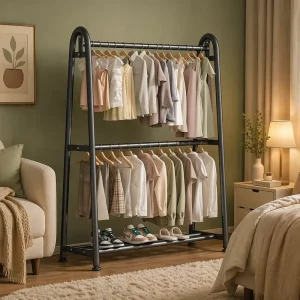 Hanger Floor Standing Coat Rack Coat and Shoe Rack Clothes Racks for House Entrance