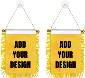 Hanging Flag Full Sublimation Print Pole Pocket Trade Show Booth Ceiling Suspended Brand Advertising Banner Satin Pennant Flag
