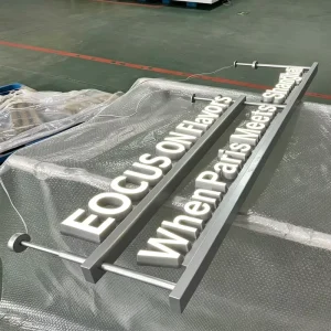 Hanging LED Letters Suspended Sign Ceiling Mount Sign Retail Store LED Sign Illuminated Wayfinding Sign for Business