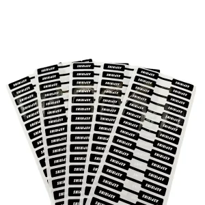 Hanging PP Material Custom Barcode Sticker Tags Adhesive Synthetic Paper for Supermarket Use Jewelry Tags Customizable