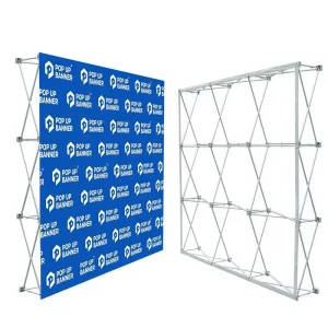 Heavy Duty 8x10ft Aluminum X Stand Backdrop Collapsible Trade Show Advertising Banner