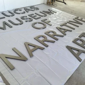 Heavy Duty Brushed 316 Stainless Steel Large Letters Custom Marine Vessel Signage for Indoor Use