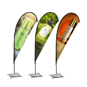 Heavy Duty Cross Base High Visibility Advertising Flag Easy Assembly Advertising Teardrop Flag for Large Outdoor Venues