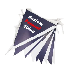 Heavy Duty Custom Vinyl Beer Advertising Sign String Flag Pennants Triangle Full Color Bunting Banner for Event Use
