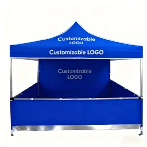 Heavy Duty Double Folding Advertising Tent 4 Corner Pop Up Booth Indoor Outdoor Waterproof Rain Sun Shelter for Market