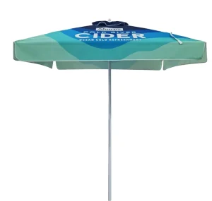 Heavy-Duty Manual Open Commercial Sun Umbrella Wind UV Resistant Beach Parasol Lightweight Adults