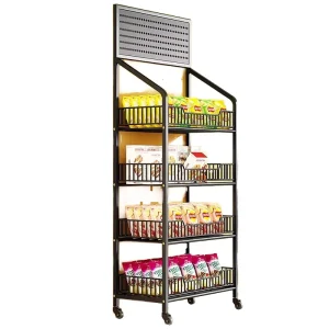 Heavy Duty Metal Display Stand Retail Wire Shelving for Multifunctional Supermarket Storage Beverage Bathroom Use Food Safe