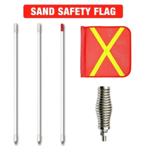 Heavy Duty Mining Flag Whip Pole With Spring Base Truck Safety Warning Whip Sand Dune Buggy Fiberglass Warning Sand Safety Flag
