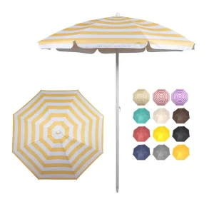 Heavy Duty Patio Beach Sun Parasol Beach Umbrella with Logo Advertising Colorful Outdoor Sun Beach Umbrella