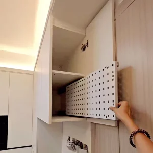 Heavy Duty Perforated Wall Storage Rack Multipurpose Organizer for Garage Kitchen Entryway (Hooks Included)