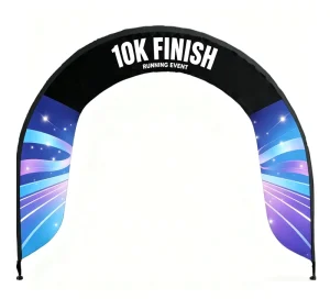 Heavy Duty Race Arch Banner with Weighted Base 3 m x 2 m Custom Logo for Cross Country