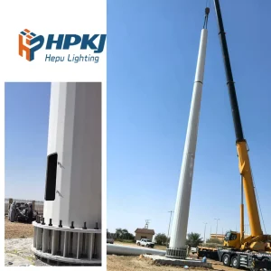 Heavy duty Flagpole with Concrete Base Powder coated and Hot dip Galvanised Steel Suitable for Desert and Tropical Climates