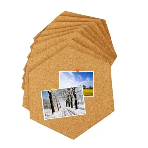 Hexagonal Corkboard 30*26cm*5mm Self Adhesive Soundproof & Absorbing Cork Message Board Photo Wall Instagram Style Wall