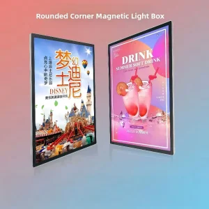 High Brightness Diode Lamp Decorative Light Box Ultra Thin Aluminum Frame with Hanging Magnetic Suction for Indoor Advertising