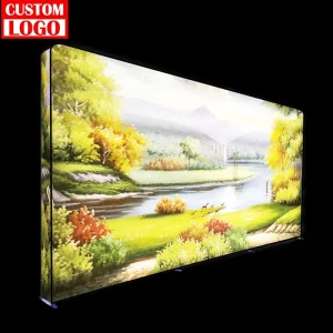 High Brightness Durable Floor Standing Portable Textile Fabric LED Light Box for Indoor Exhibition Advertising