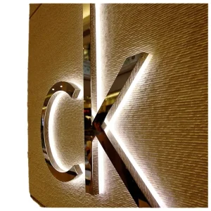 High Brightness Stainless Steel Backlit LED Signage with Precision Painted Illuminated Letters