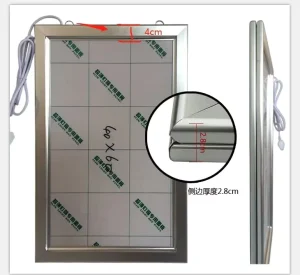 High Brightness Ultra Slim Aluminum Alloy Rectangle LED Light Box Waterproof Weatherproof Durable Outdoor Decoration