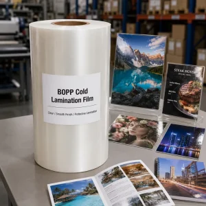 High Clear Self Adhesive BOPP Cold Lamination Film for Graphic Photo Laminating