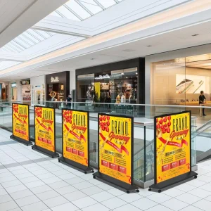 High Cost effective Aluminum Retractable Banner Stand Portable and Lightweight Customized Exhibition Logo Adjustable