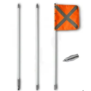High Duty Mining Flag Whip Pole Truck Safety Warning Whip Sand Dune Buggy Fiberglass Warning Sand Safety Flag