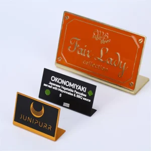 High End Stainless Steel Table Signs Personalized for Wedding Seating Reserved Tables