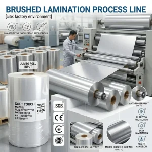 High Gloss Metallic BOPP Film 300m Length Translucent for Laminating and Gift Box Decorative Packaging