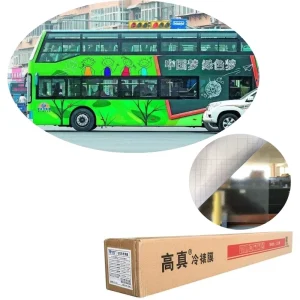 High Glossy Cold Lamination Film Water Resistant UV Resistant Eco Friendly Self Adhesive PVC Laminating Film Roll for Bus Car