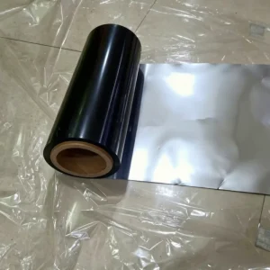 High Glossy Finish Black PET Laminated Aluminum Foil Film 0.012 0.1mm Thickness Waterproof Insulation Material for HAVC Flexible