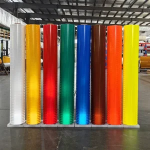 High Intensity Micro Prismatic Reflective Film Printable Acrylic Reflective Sheeting Vinyl For Traffic Road Safety Warning Signs