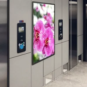 High Mounted Horizontal Vertical LCD Advertising Kiosk for Elevator Wall Mount Retail Store Wayfinding Animation Display Outdoor