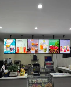 High Performance Ultra-thin Magnetic Restaurant TV Hanging Ordering Light Box