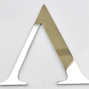 High Polished End Stainless Steel Letters 3D Metal Logo Custom Shop Name Sign